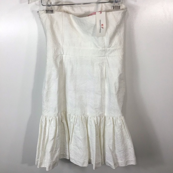 Vineyard Vines | Caning Jacquard Strapless Dress - Picture 7 of 9